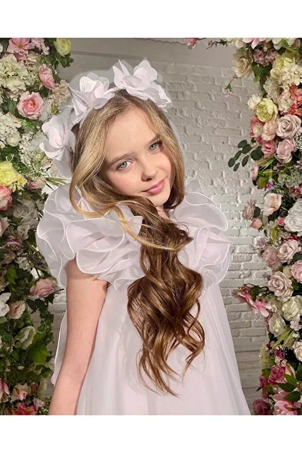 Детское вечернее платье для девочек с принтом Spring Dream Princess Sirri, Cream