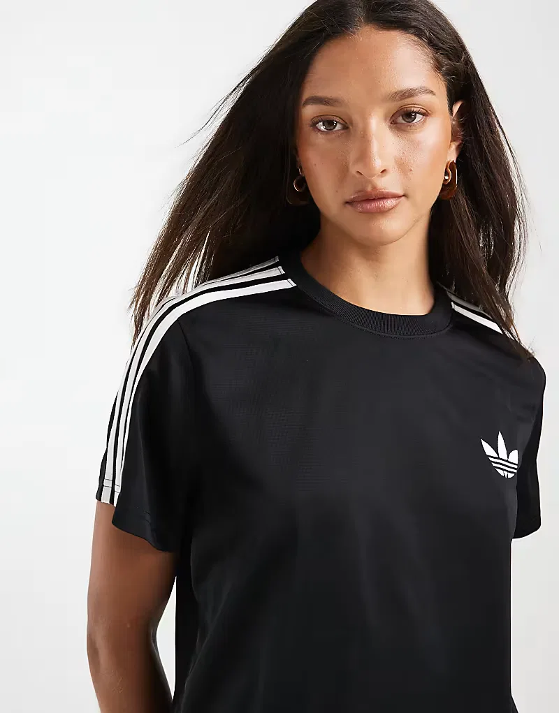 Футболка Adidas Originals Firebird в черно-белом цвете — фото 2
