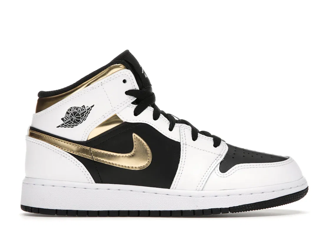Детские кроссовки Lifestyle с принтом Jordan 1 Mid Jordan, White/Multi-Color-Black