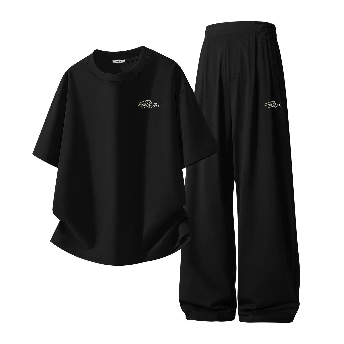 Детский спортивный комплект из 2 предметов с принтом MINISO, Black Carbon Gray — фото 3