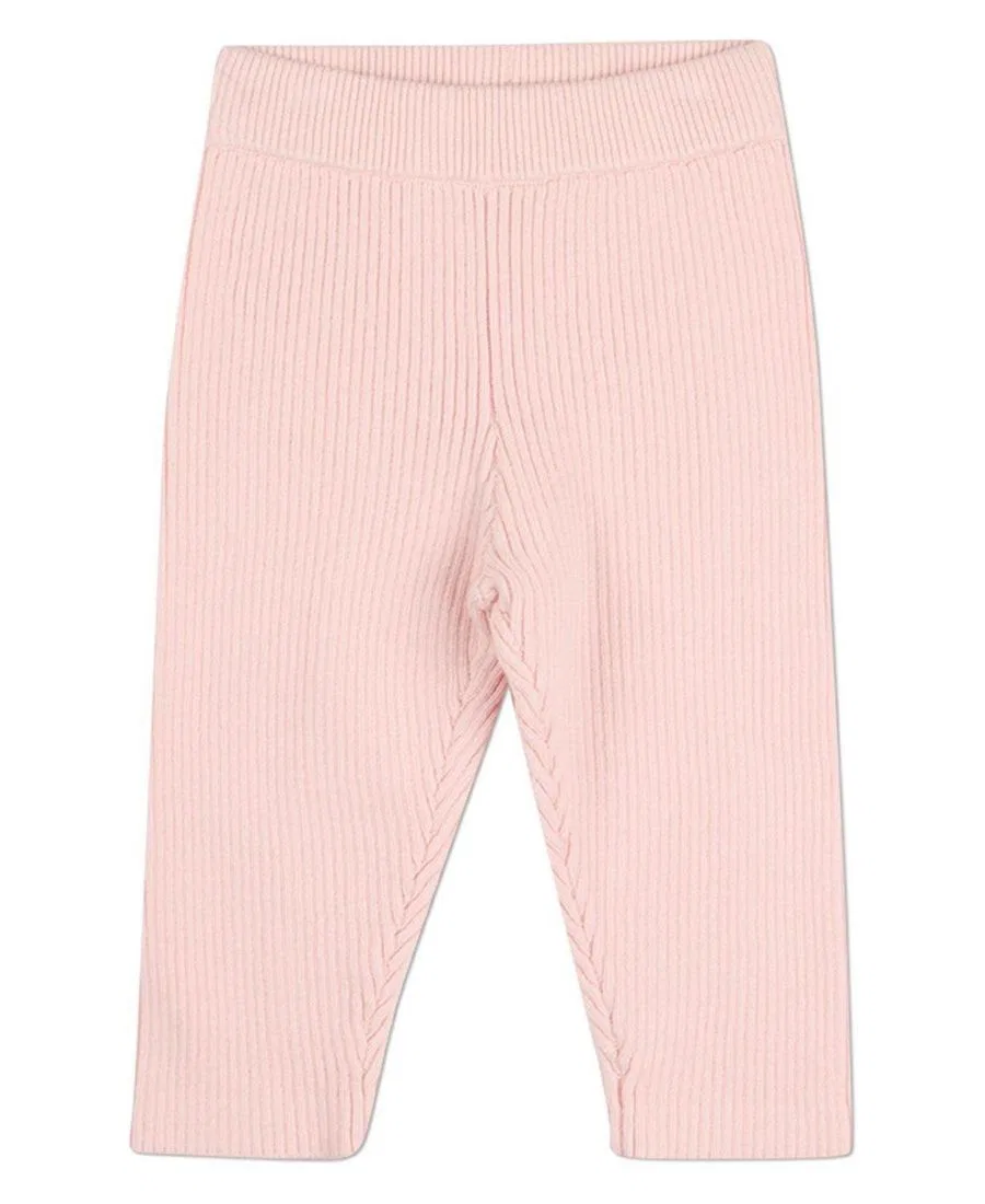 Комплект из 2 предметов для девочек, хлопковый трикотаж, с бантом MeMoi, Light Pink — фото 3