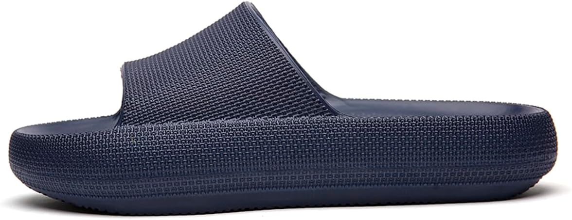 

Тапочки с высокой эластичностью для женщин и мужчин, для ванной и душа, с мягкой подошвой, как облако, пляжные и садовые сабо Ilinxuan, синий