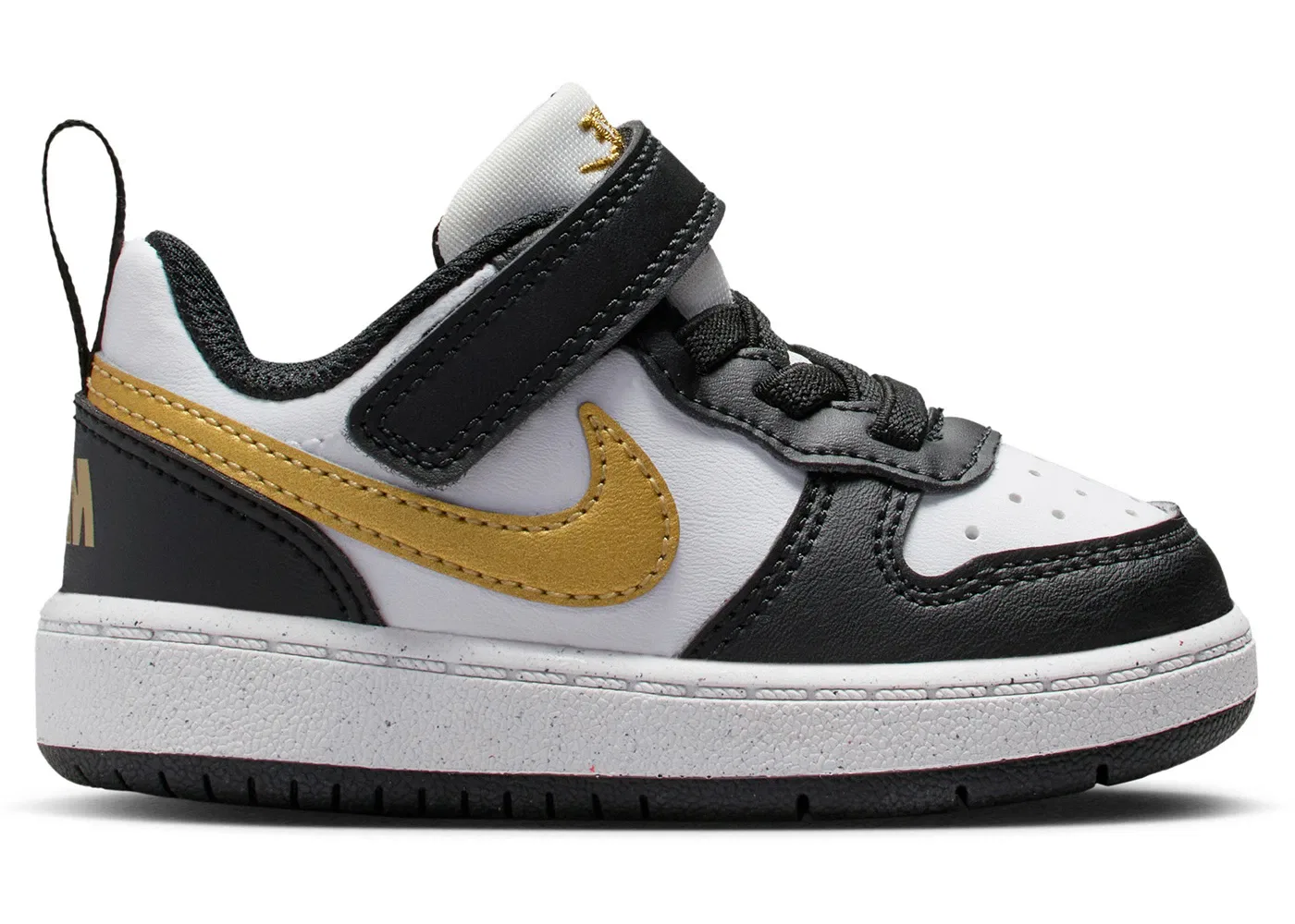 Детские кроссовки повседневные Nike Court Borough Low Recraft Nike, Black/Black/White/Metallic Gold