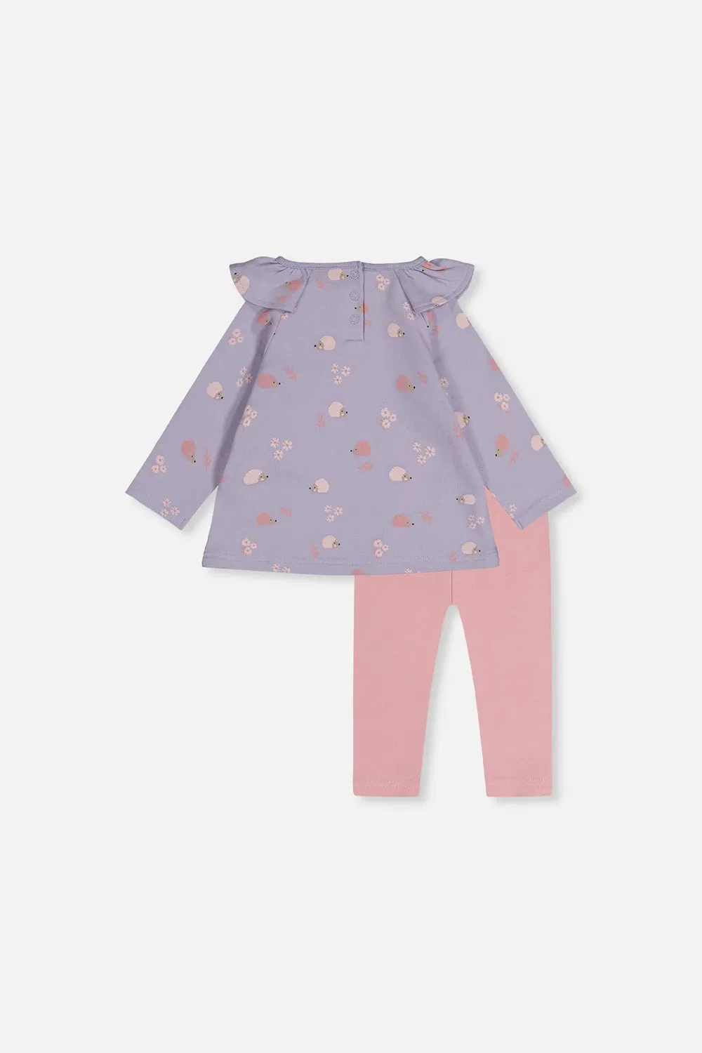 Детский комплект туники и леггинсов с принтом Purple Hedgehog Print Deux par Deux, Purple Hedgehog Print — фото 3