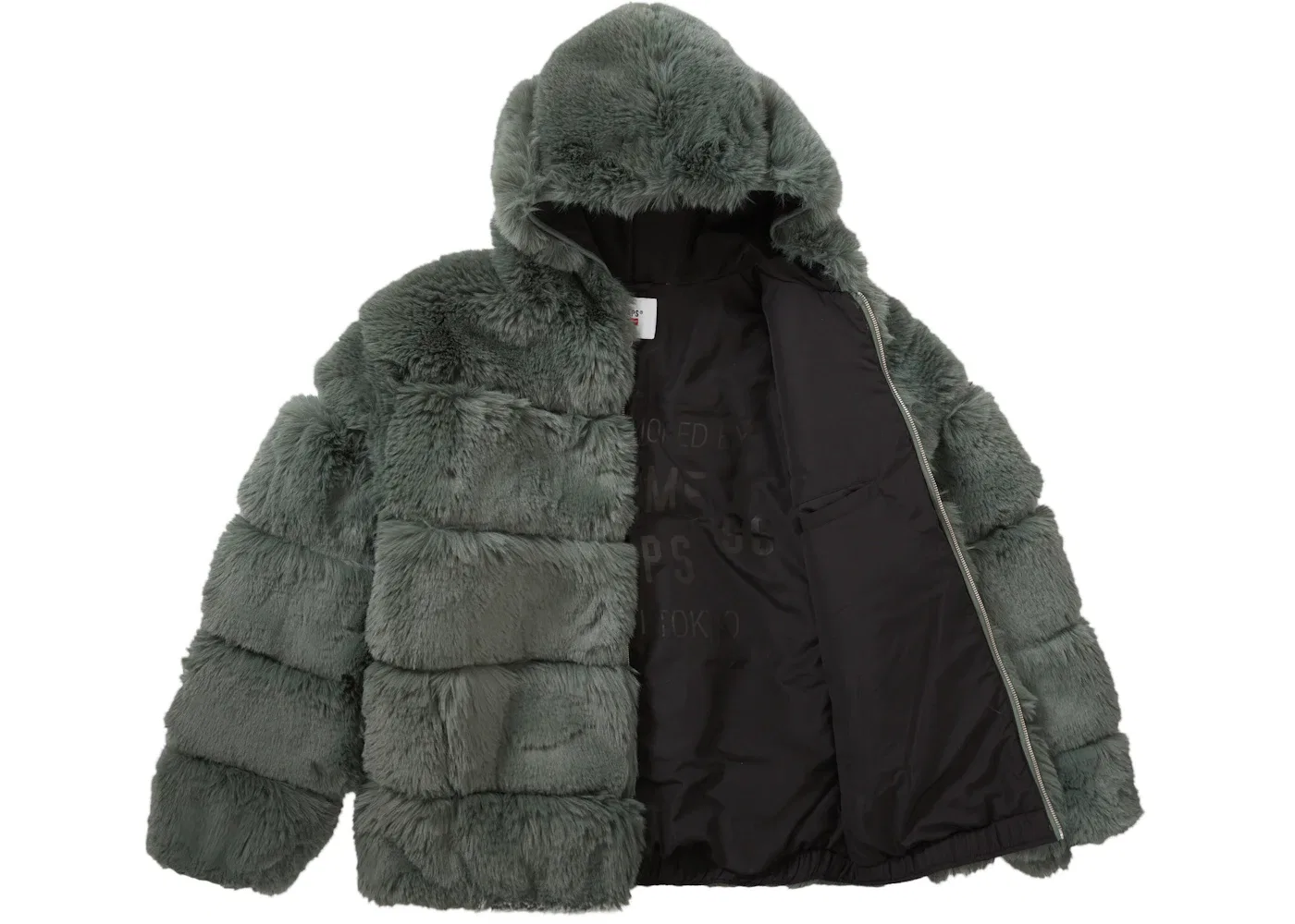 Мужская куртка с капюшоном из искусственного меха WTAPS Supreme, Green — фото 2