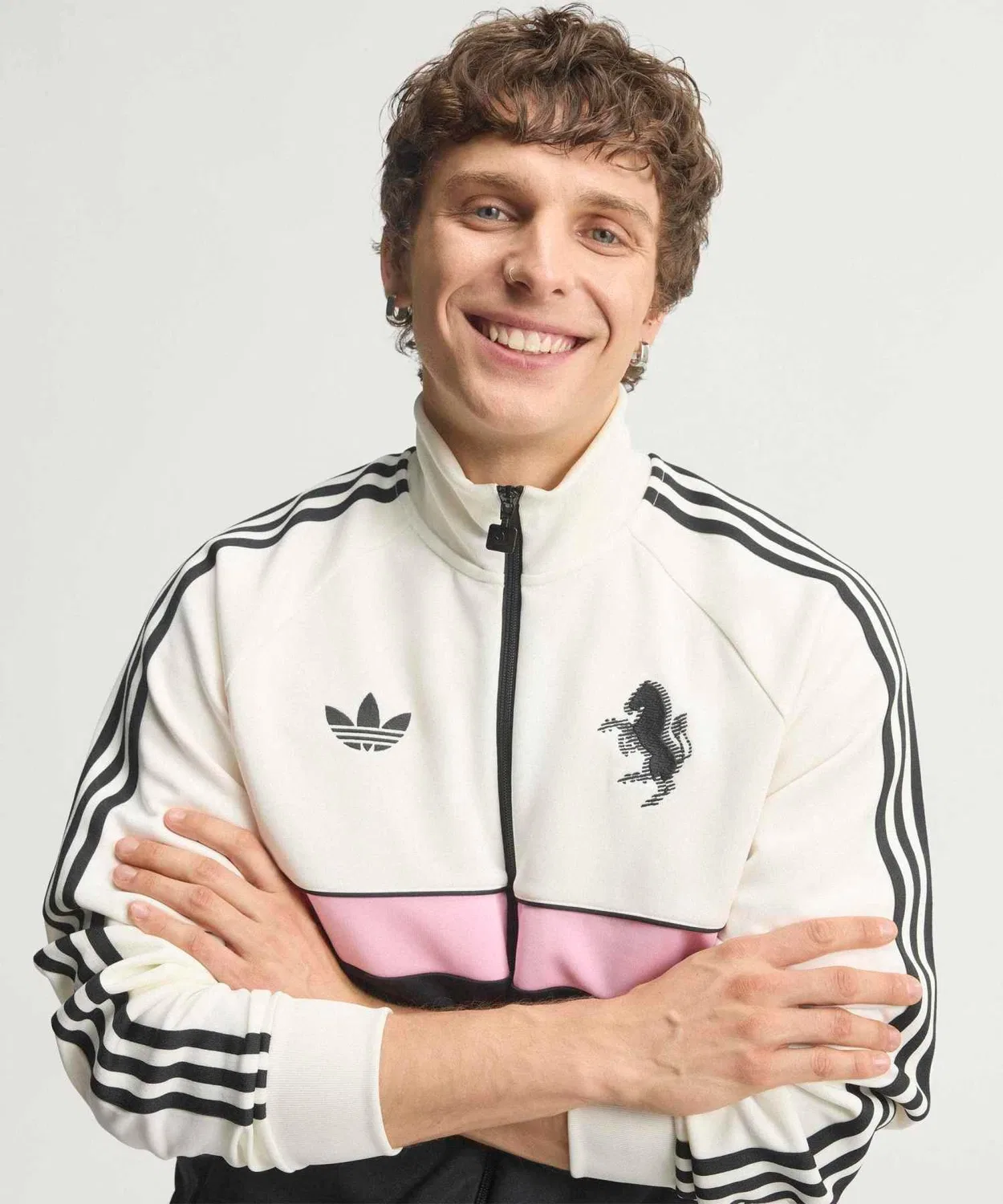 Мужской джерси-топ с молнией Juventus Torino OG Track Top Adidas, Белый — фото 4