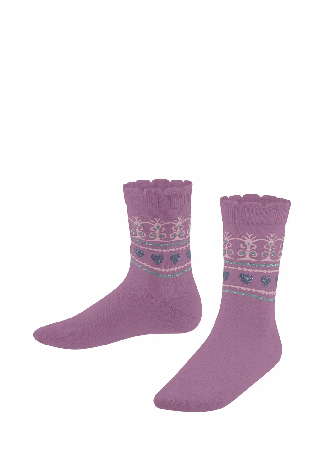 Блестящие носки унисекс с рисунком «ледяная корона» Falke, Blush