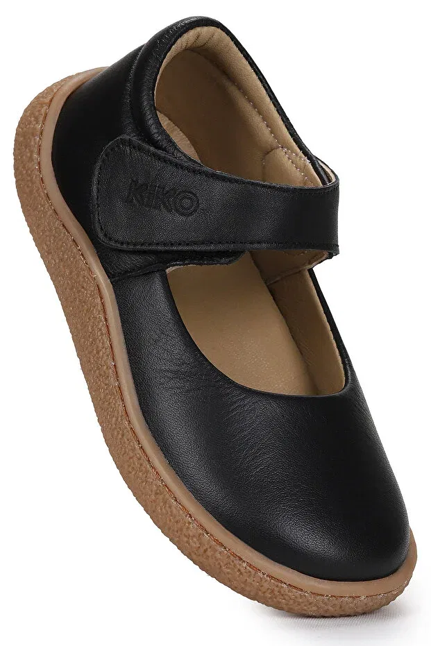 Детские балетки для девочек кожаные Lida Kiko Kids, Black