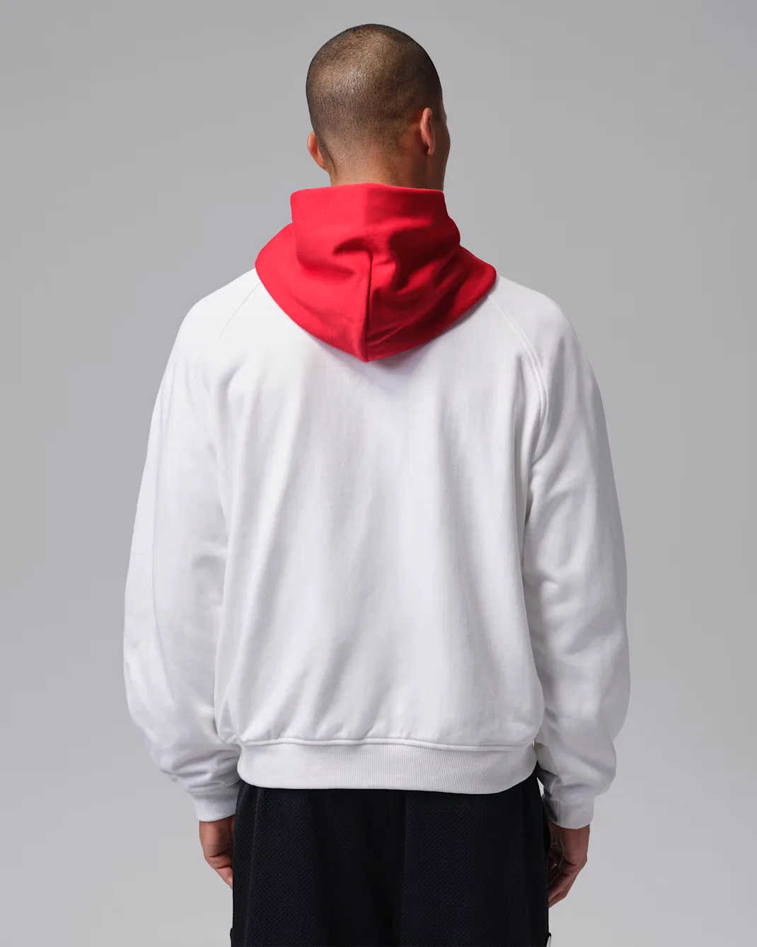 Мужская флисовая толстовка с капюшоном Jordan Brooklyn, White/University Red/University Red — фото 2