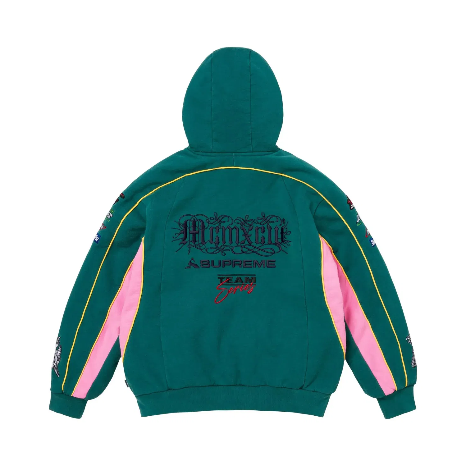 Свитшот на молнии с капюшоном Supreme Racing Dark Teal — фото 2
