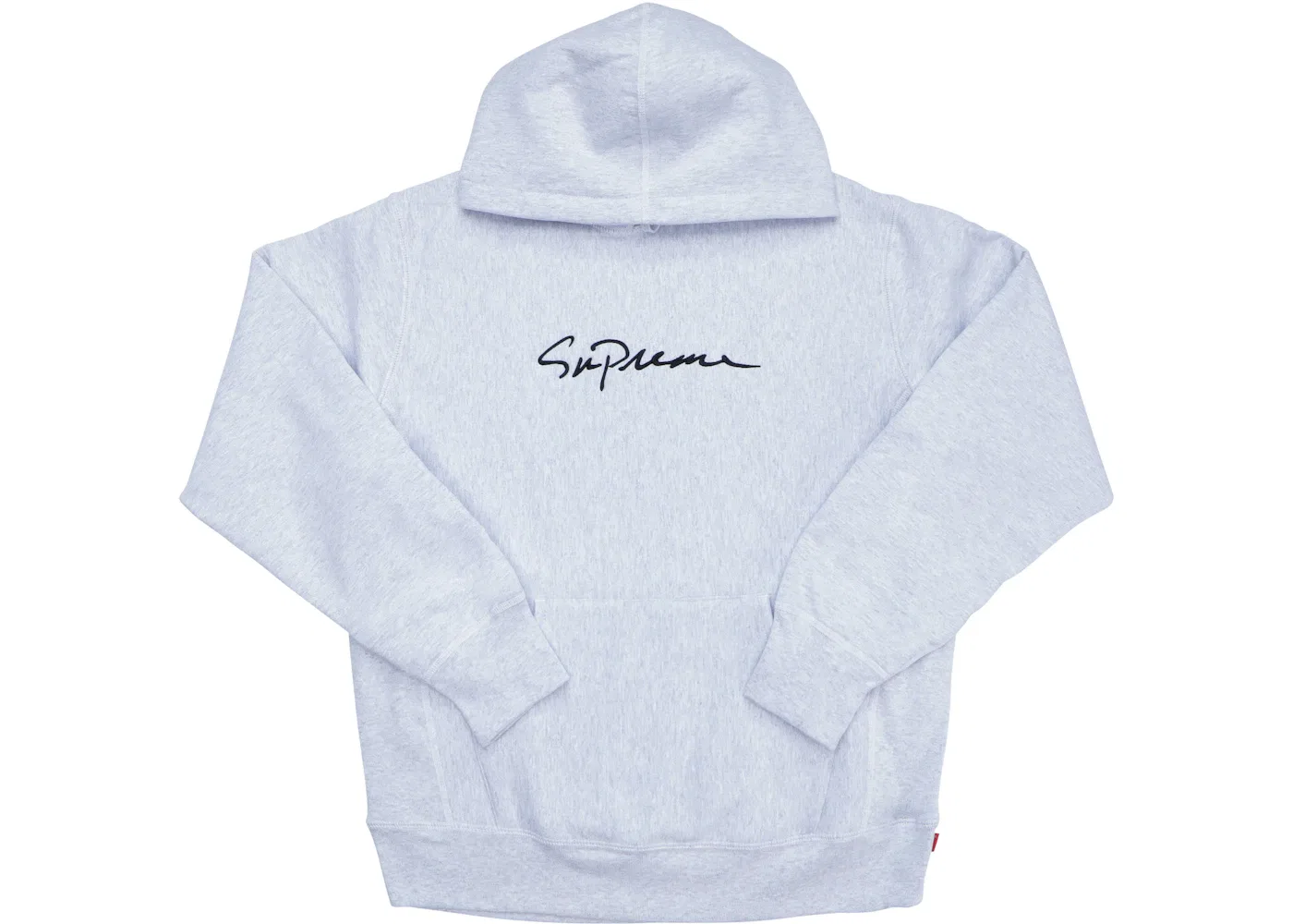 Мужская худи с принтом Supreme Classic Script Sweatshirt, Ash Grey