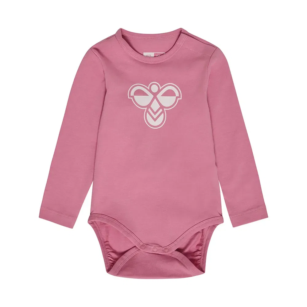 Боди с длинным рукавом Mini Logo Hummel, розовый