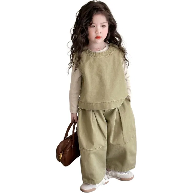 Детский комплект из футболки, жилета и штанов Lanza, Light Green