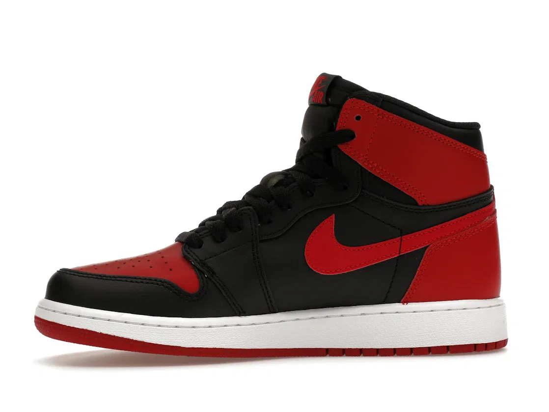 Детские кроссовки с кроем Air Jordan 1 Retro Jordan, Black/Varsity Red-White — фото 3