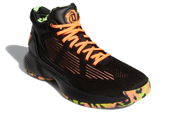 Кроссовки adidas D Rose 10 'Signal Coral', черный — фото 3