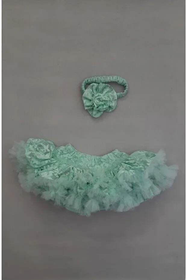 Детская юбка-пачка для девочек с головным убором Baby Corner, Green — фото 3