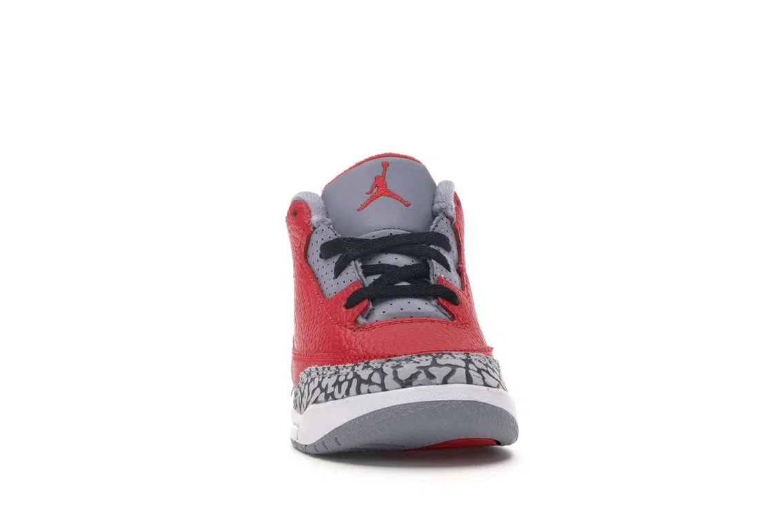 Детские кроссовки Lifestyle с классическим дизайном Jordan 3 Retro Jordan, Fire Red/Fire Red-Cement Grey-Black — фото 2