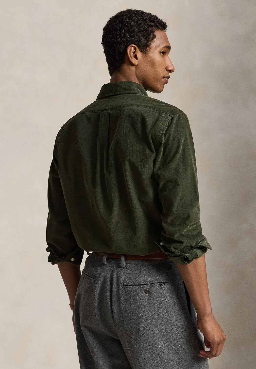 Рубашка из вельвета, сшитая на заказ Polo Ralph Lauren, Olive — фото 3