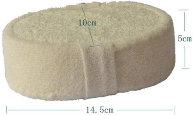 Мочалка для душа Body Sponge Massage Bus Shower Natural Loofah, Cotton, Beige Unbekannt — фото 3