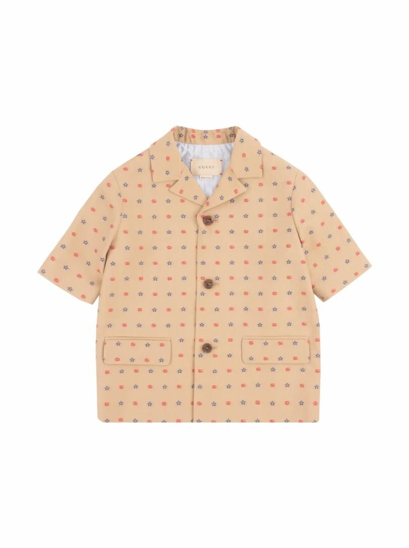 

Однобортный пиджак Gucci, бежевый