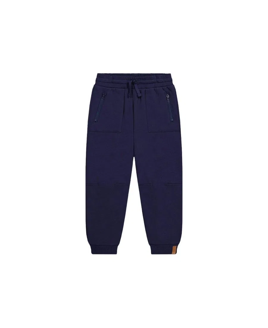 Спортивные брюки из флиса с карманами Deux par Deux, Dark Blue