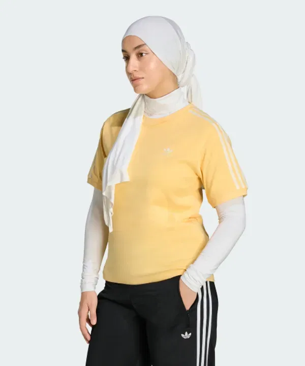Футболка с 3 полосками, Adidas, женская