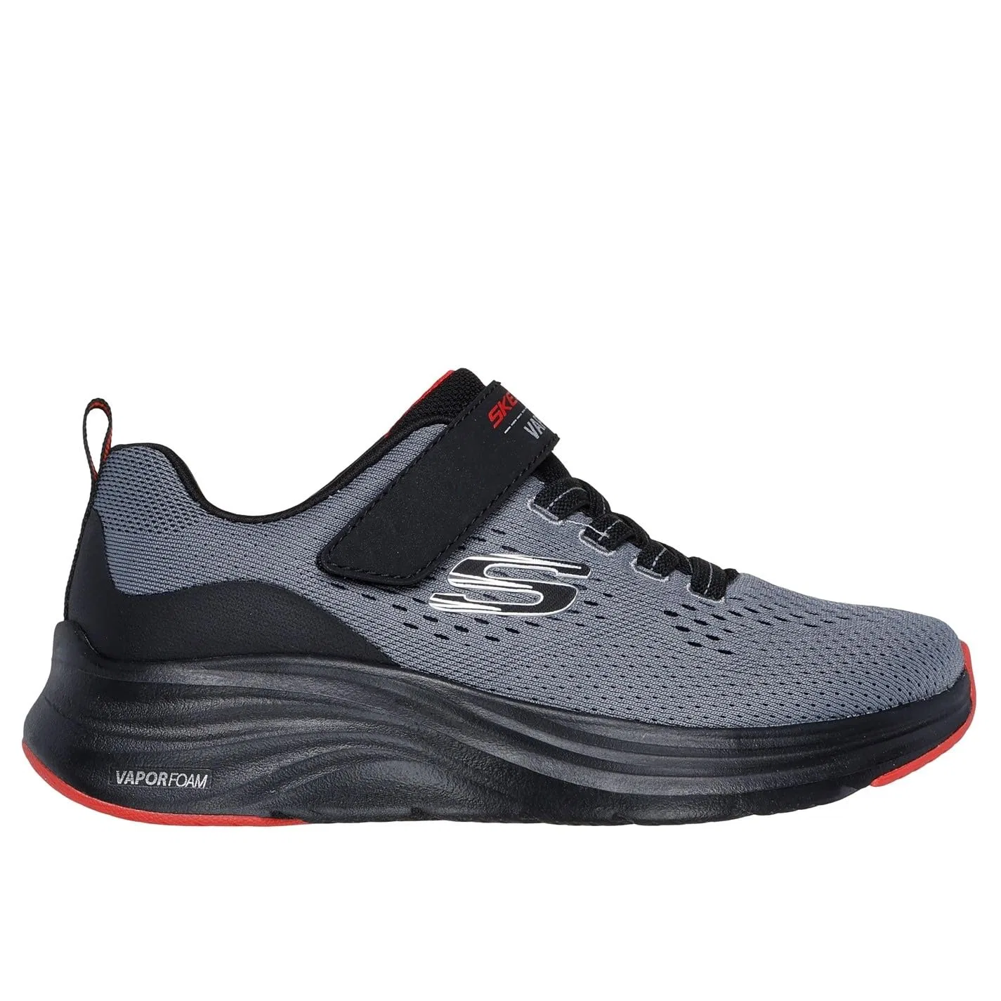 Детские кроссовки для мальчиков с липучкой Vapor Foam Skechers, Grey And Black