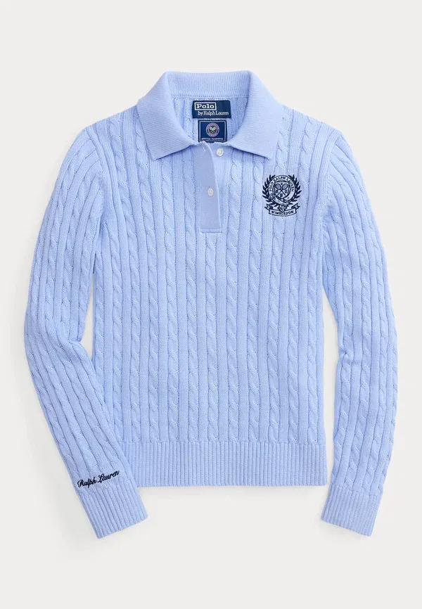 Свитер из хлопка Polo Ralph Lauren, синий — фото 4