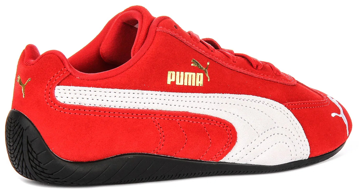Детские кроссовки для мальчиков с замшевым верхом Speedcat Og Jr PUMA, Red White — фото 3