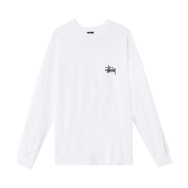 

Лонгслив Stussy Basic Long-Sleeve Tee 'White', белый