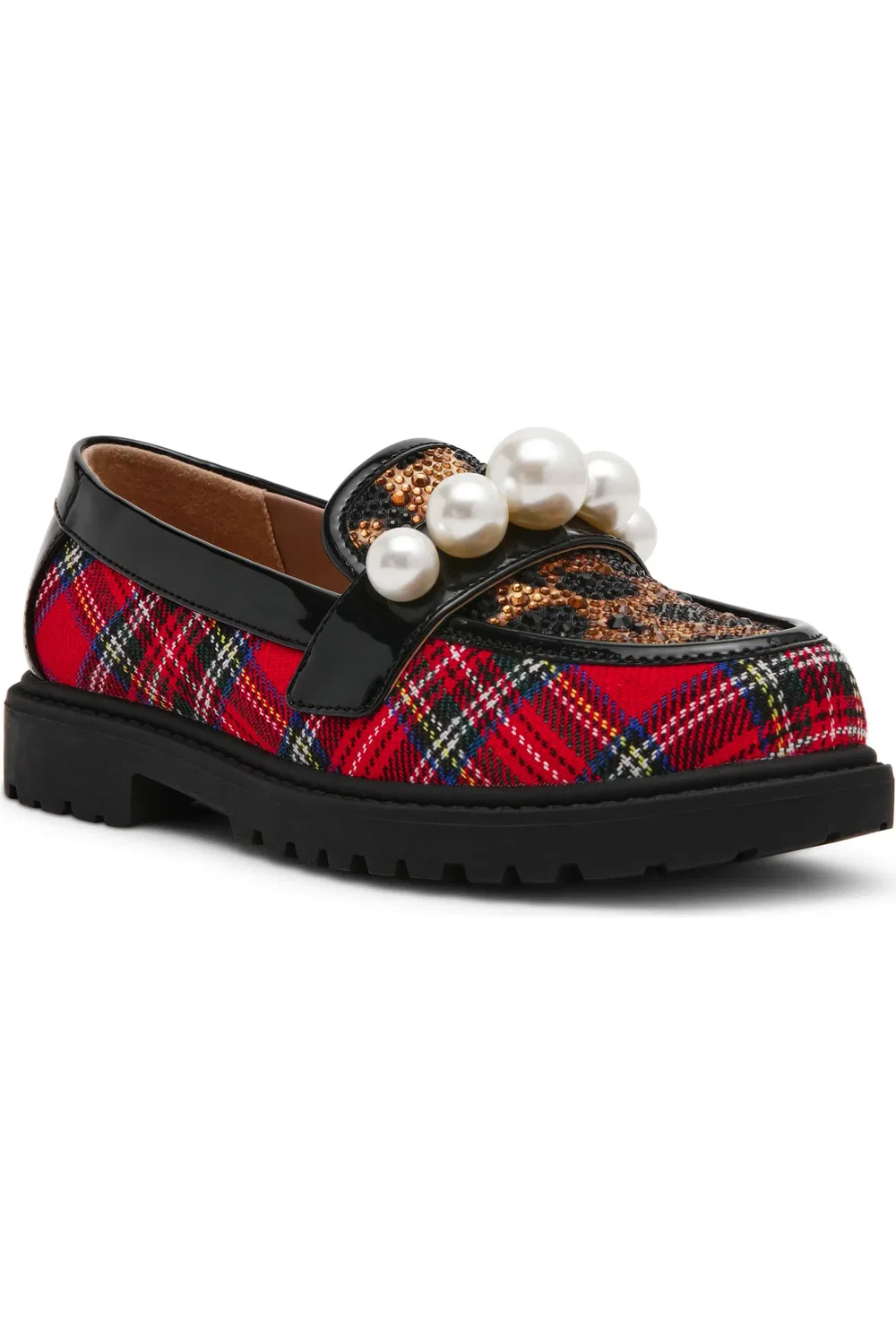 Детские туфли лоферы на платформе Harlo Betsey Johnson, Red Plaid