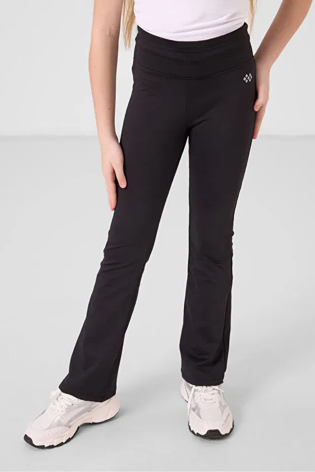Детские леггинсы для девочек stretchy flared 2-pack Tommy Life, Black-Roseberry — фото 2