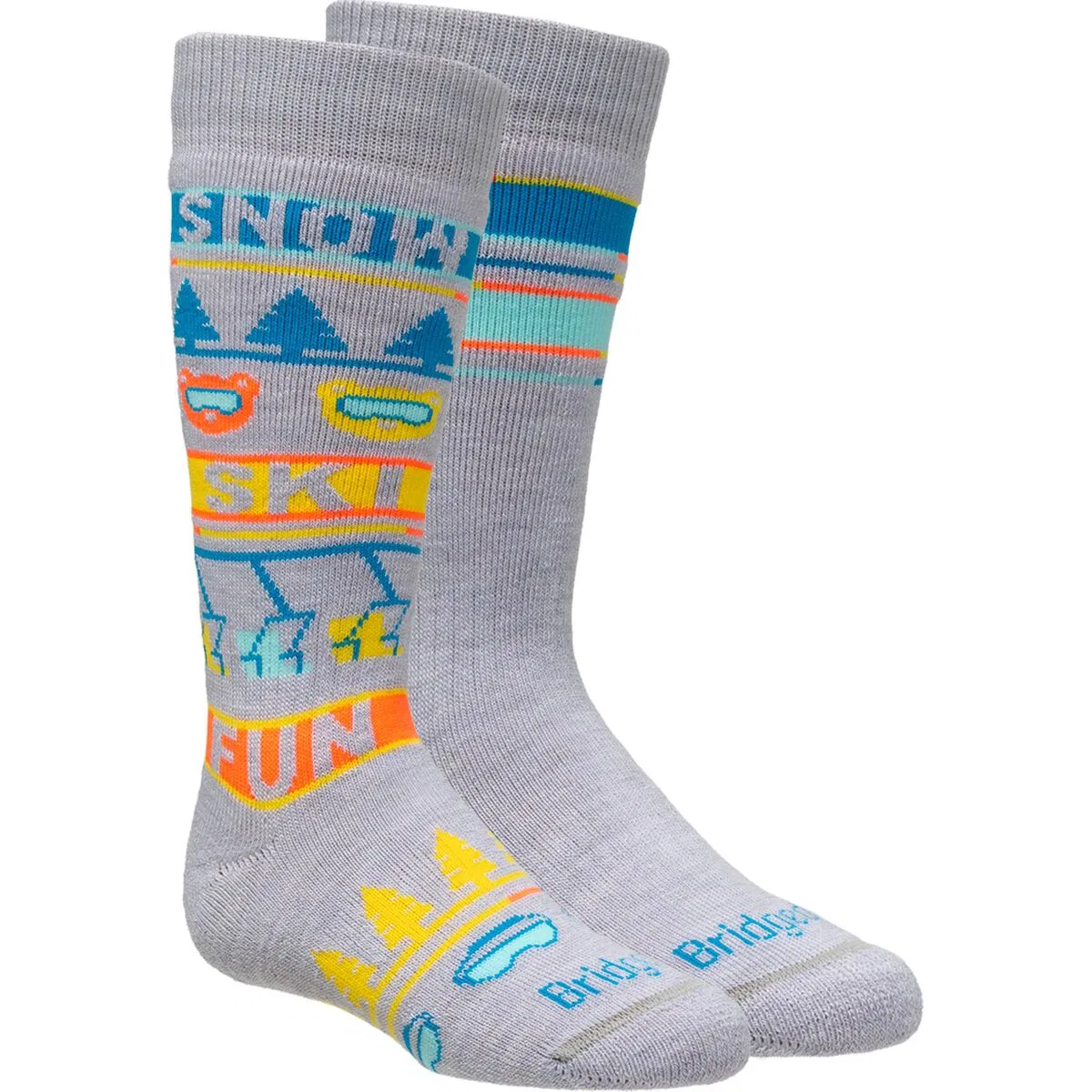 Детские носки для мальчиков в 2-комплекте Ski Merino Sock Bridgedale, серый