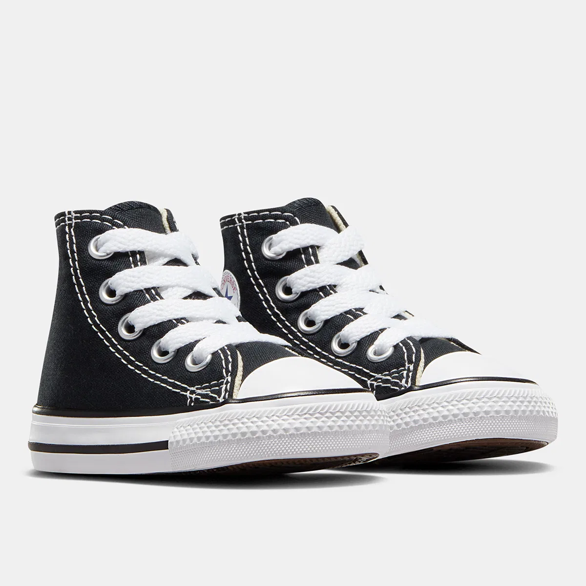 Детские кроссовки, Casual Bebés/niños Chuck Taylor All Star Alta Lona, Converse, черный — фото 3