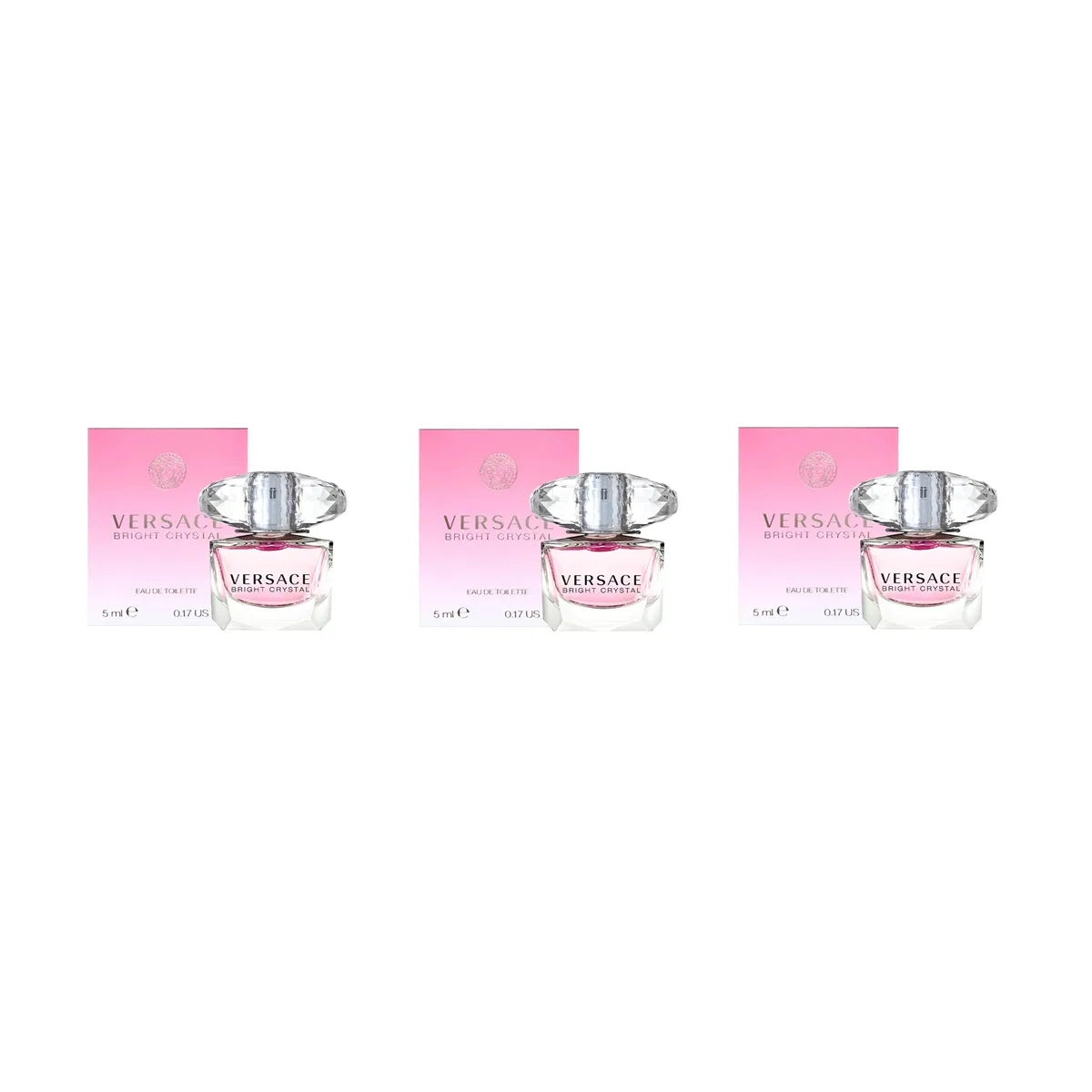 Женский набор пробников парфюма VERSACE Pink Radiance Crystal Diamond, 5 мл x 3, Crystal Diamond