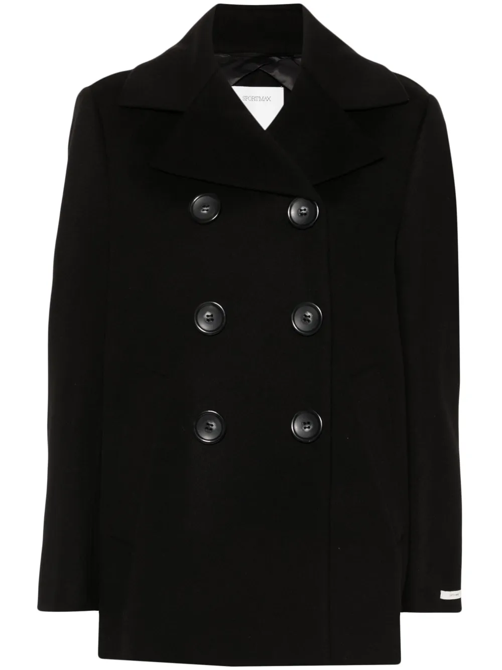 

Шерстяной бушлат Livorno SPORTMAX, черный