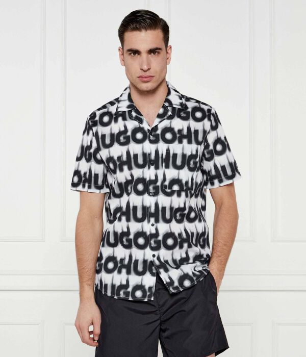 

Рубашка Эллино Straight fit Hugo, белый