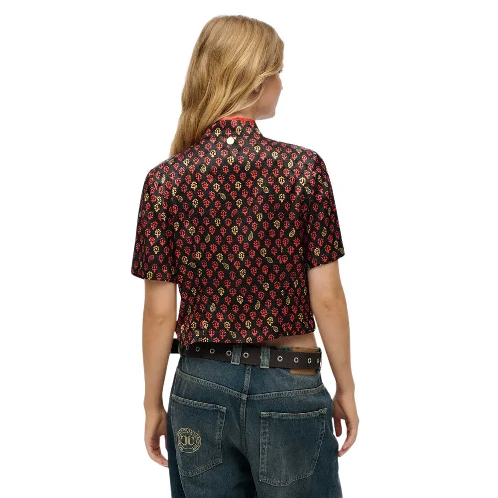 Футболка с коротким рукавом Mandarin Jacquard Superdry, черный — фото 2