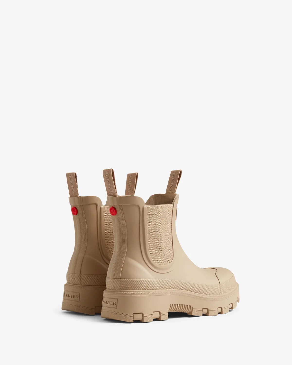 Детские резиновые сапоги с эластичными вставками Hunter, Beige — фото 2