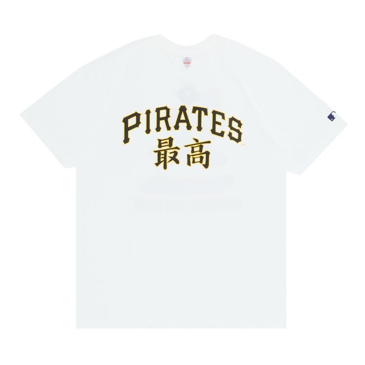 

Футболка Supreme x MLB Kanji Teams Tee - Pirates 'White', белый