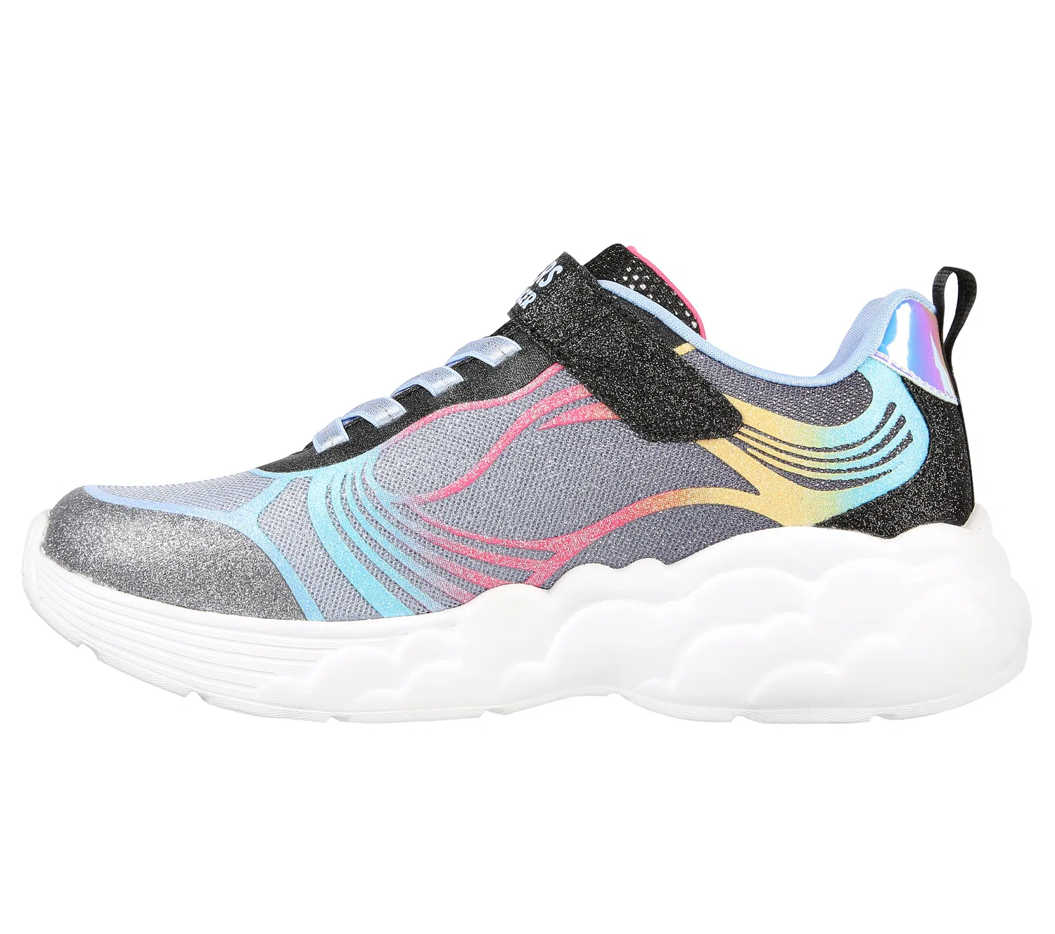 Детские кроссовки с подсветкой Rainbow Racer Nova Blitz Skechers, Schwarz Blau Bunt — фото 4