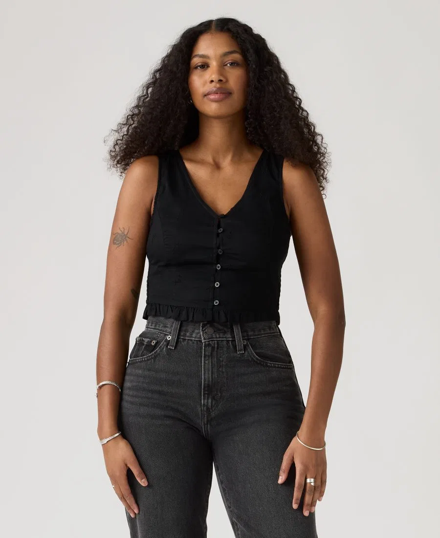 Блуза без рукавов с рюшами Teagan Mini Eyelet Levi's, Mini Eyelet Anthracite Night