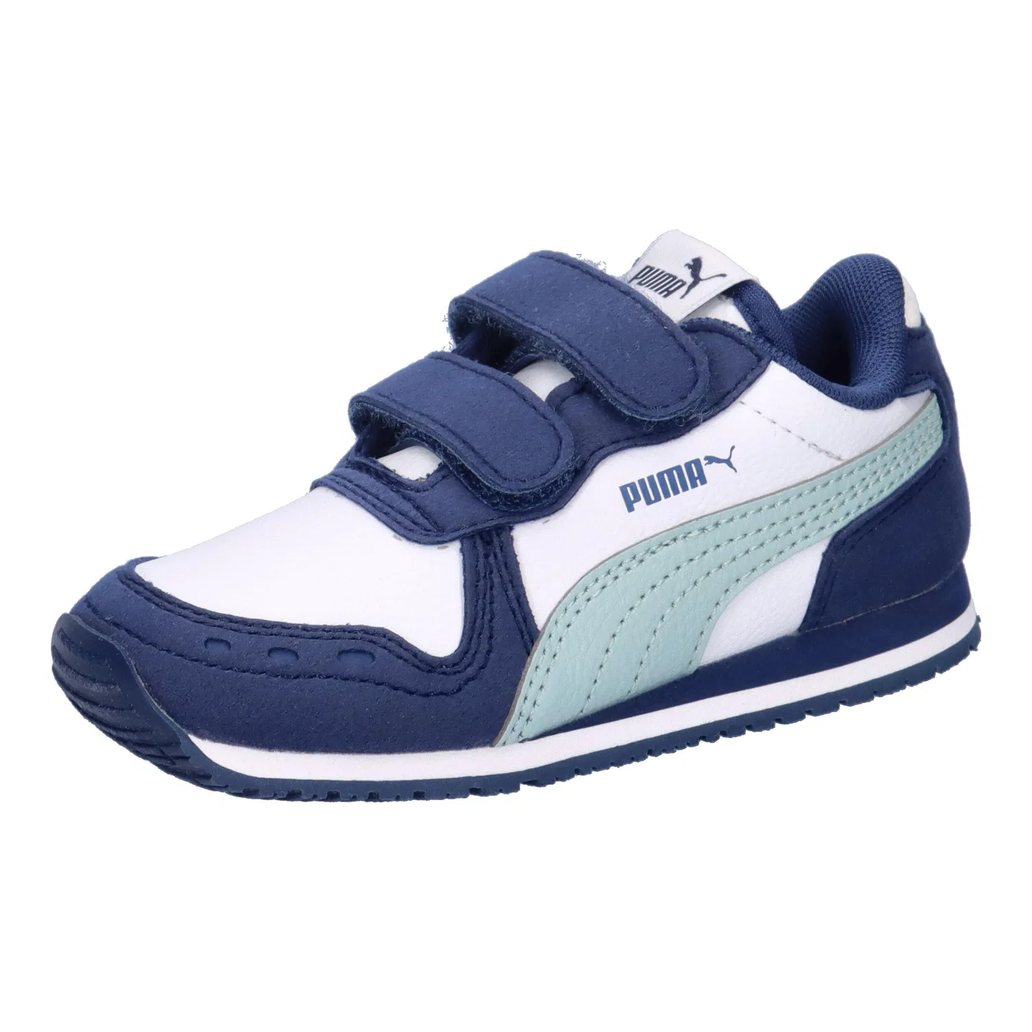 Детские кроссовки с ретро-дизайном Cabana Racer Puma, Weiss Navyblau Pastellblau