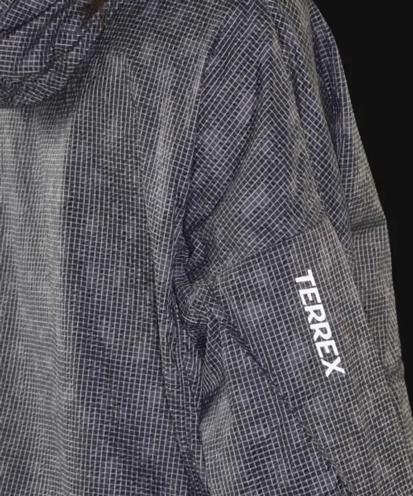 Анорак ветрозащитный Terex Xploric Clima365 принт, Adidas, серый/уголь/черный — фото 4