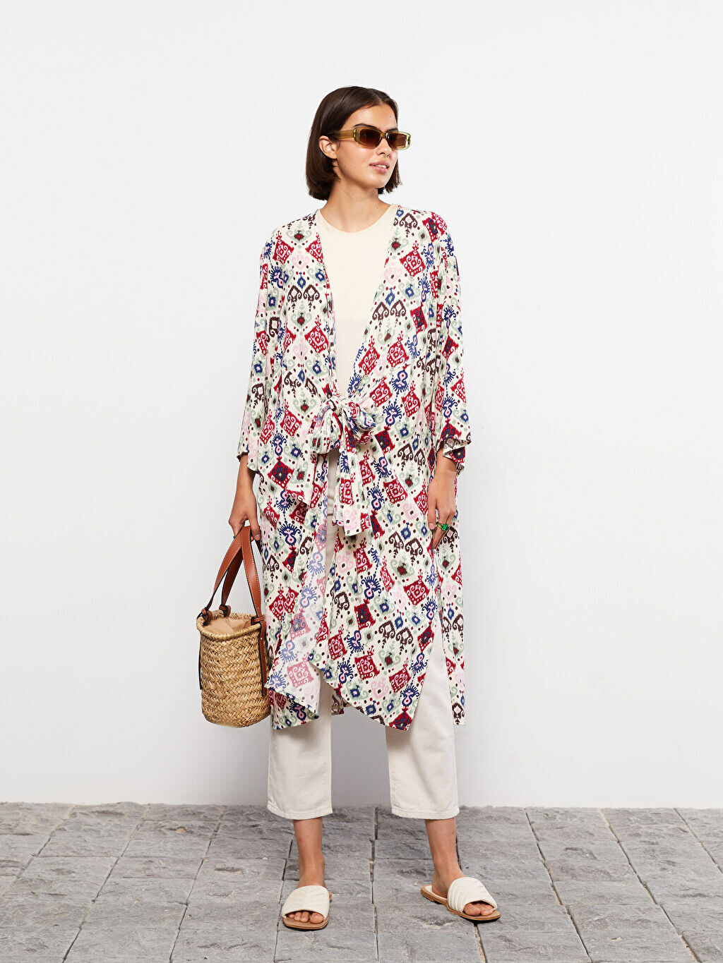 

Женское кимоно из вискозы с длинным рукавом и воротником-шалью LCW Casual, Серый, Женское кимоно из вискозы с длинным рукавом и воротником-шалью LCW Casual