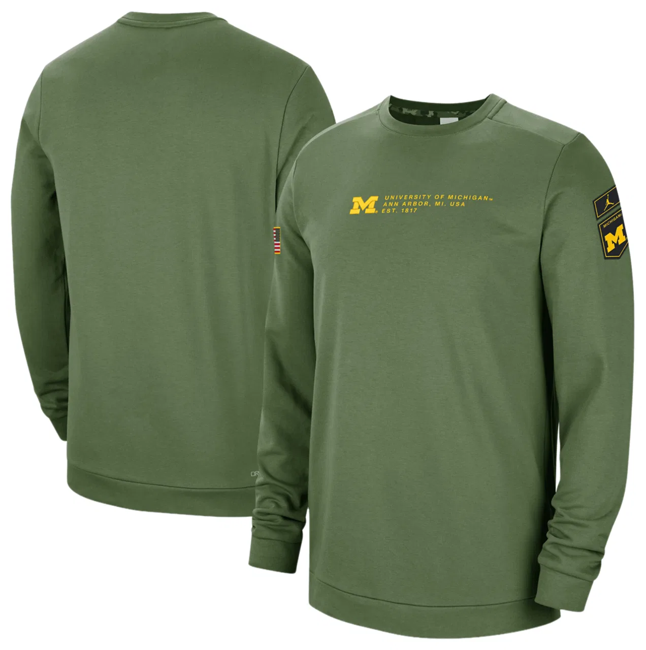 Мужской свитшот с длинным рукавом Military Pullover Jordan, Green
