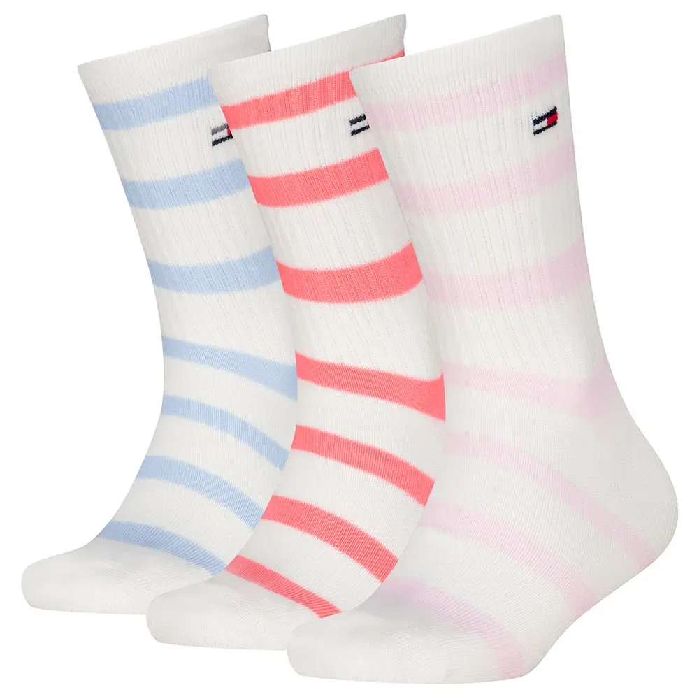 Носки Tommy Hilfiger Breton crew socks 3 пары, белый