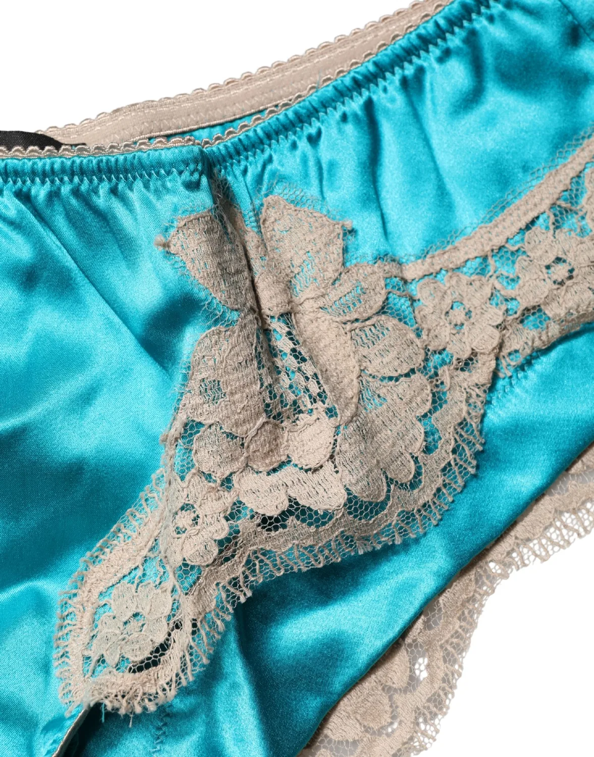 Женские трусы-слипы с цветочным кружевом, Blue, Dolce & Gabbana