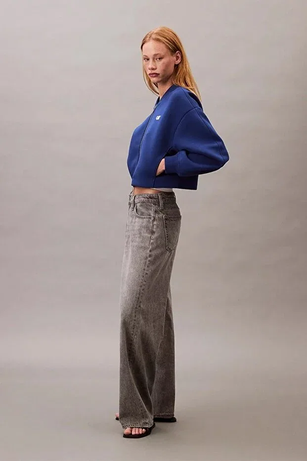 Женская куртка-бомбер с принтом Calvin Klein, Blue — фото 3
