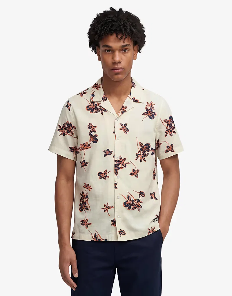 Футболка Superdry Cabana с коротким рукавом для отдыха у бассейна, лотоса, кремовый — фото 4
